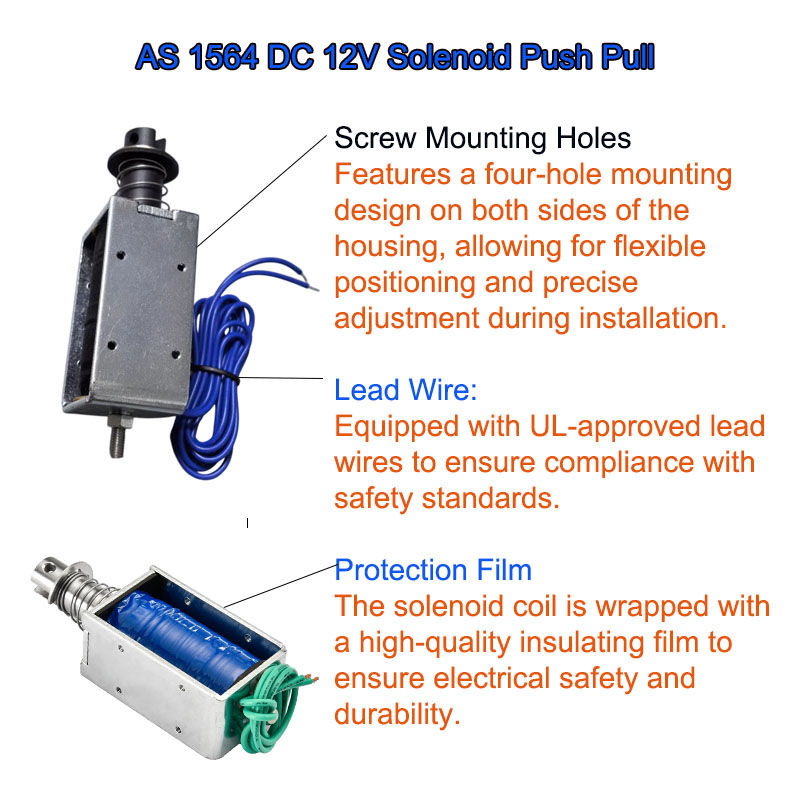 AS 1564 DC 12V Solenoid Push PUll  4