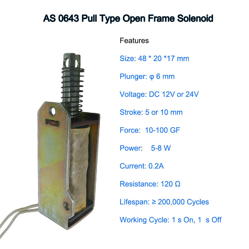 AS 0643 push pull type linear solenoid D 6