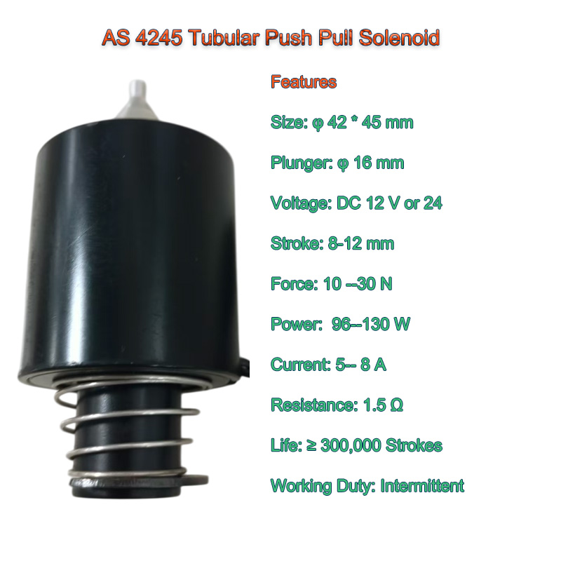 As 424 Tubual Push Pull Solenoid mechanical actuator D6