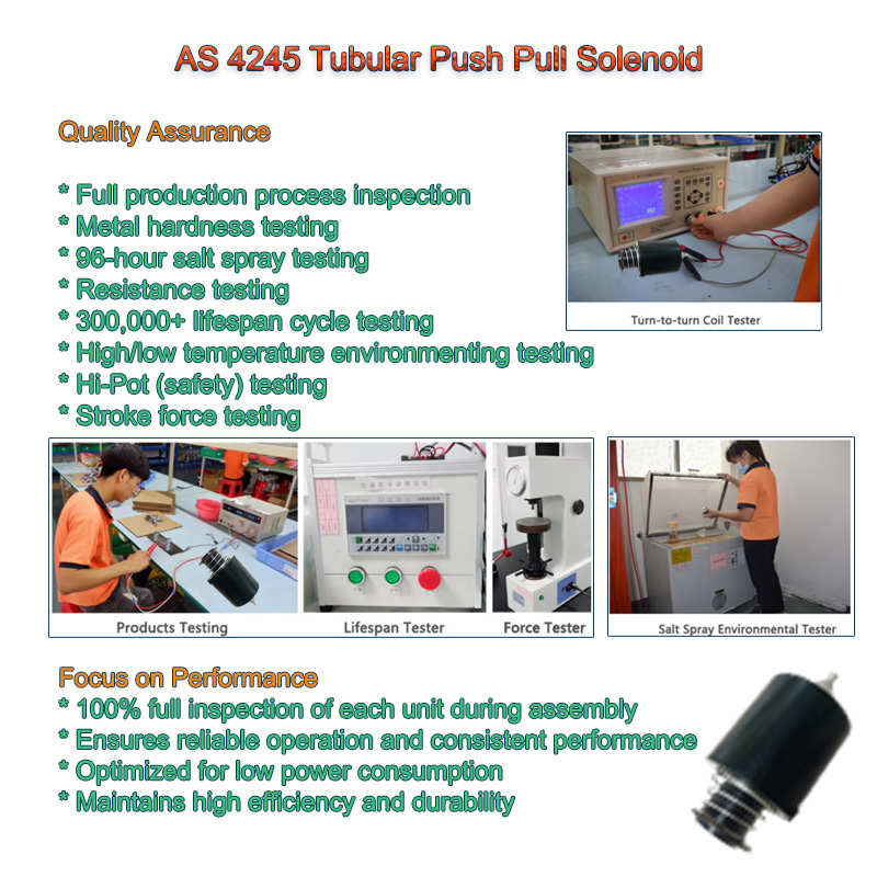 As 4245 tubular Push Pull Solenoid mechanical actuator D5