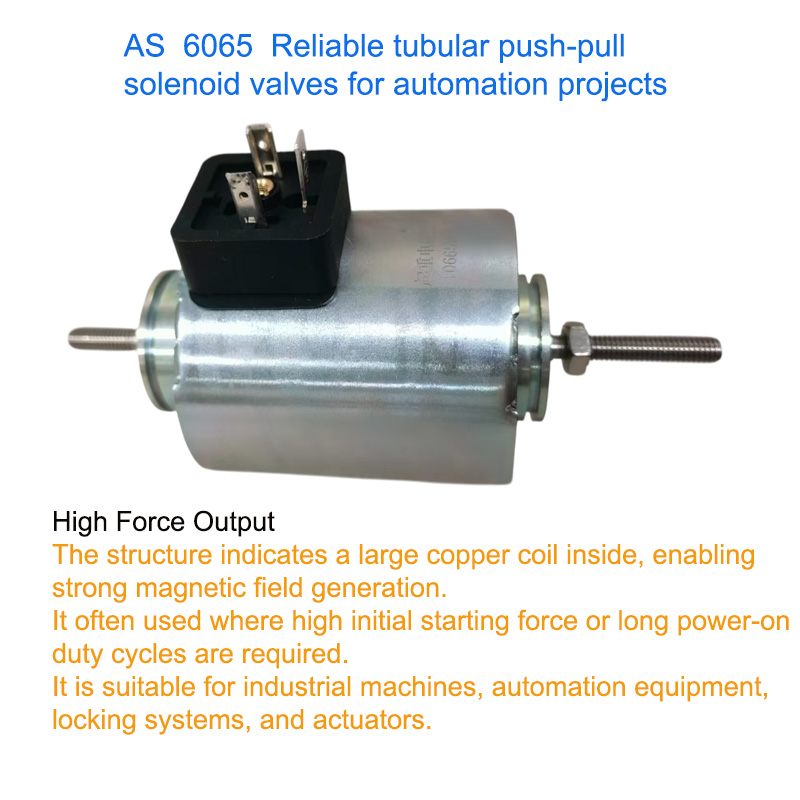 AS  6065 Reliable tubular push-pull solenoid valves for automation projects