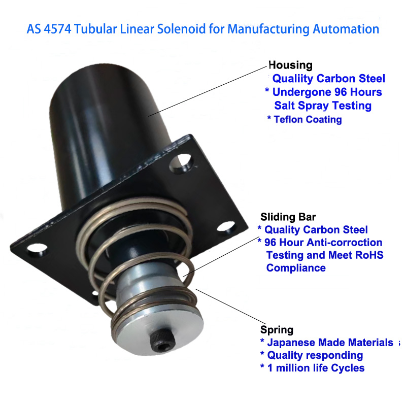 AS 4574 Tubular Linear Solenoid for Manufacturing Automation
