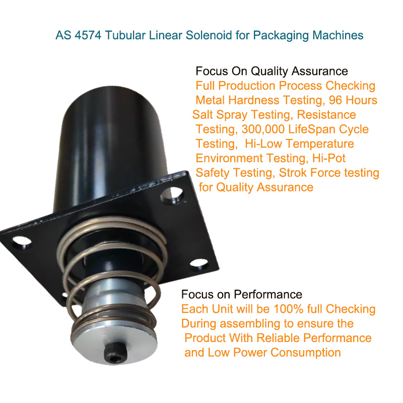 AS 4574 Tubular Linear Solenoid for Packaging Machines