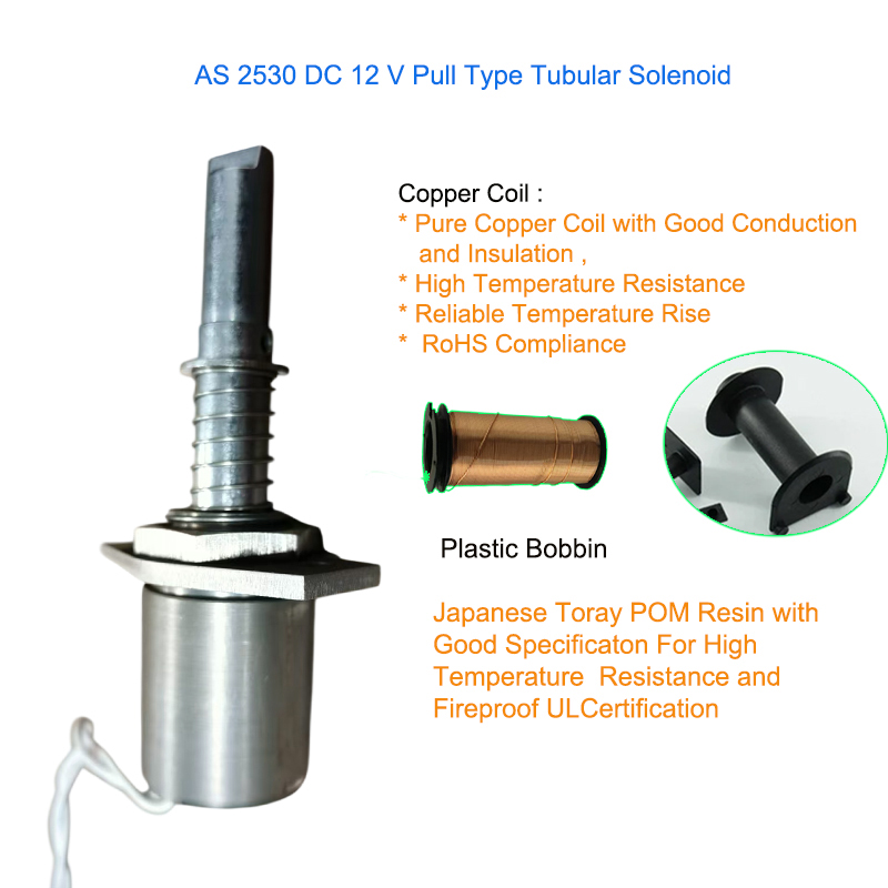 3 Reliable Pull Type Tubular Solenoid for Industrial Use