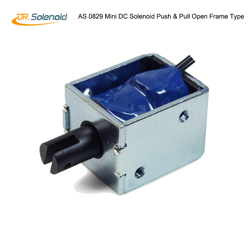 AS 0829 Mini DC Solenoid Push and Pull Open Frame Type For automation equipment