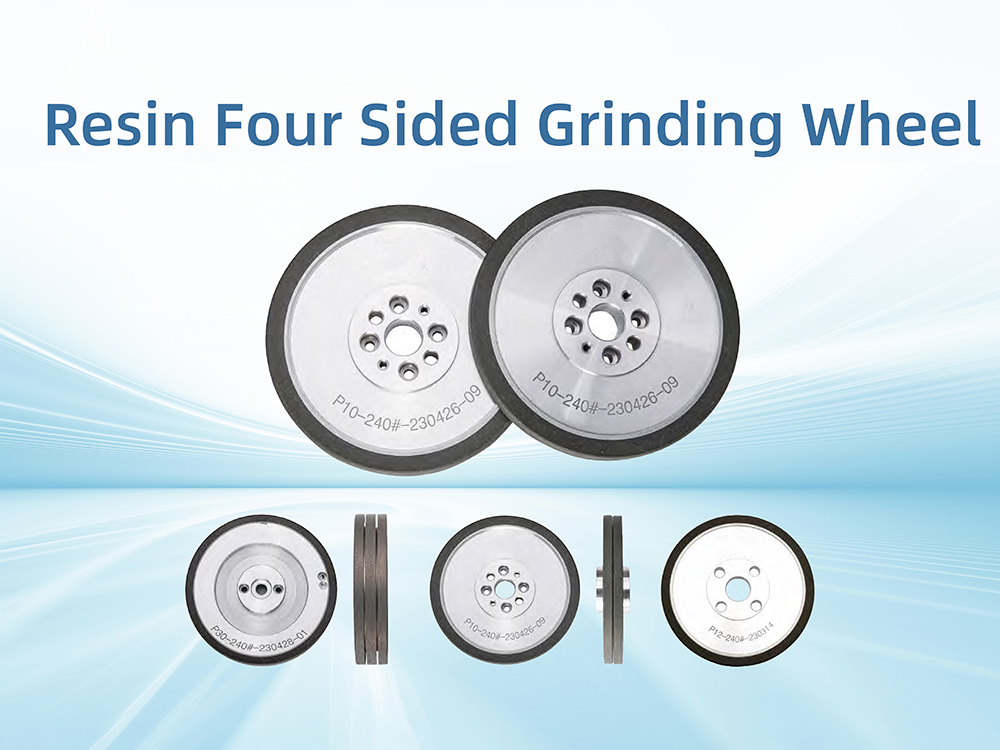 Professional Resin Four Sided Grinding Wheel For Polishing the Glass Four Edges