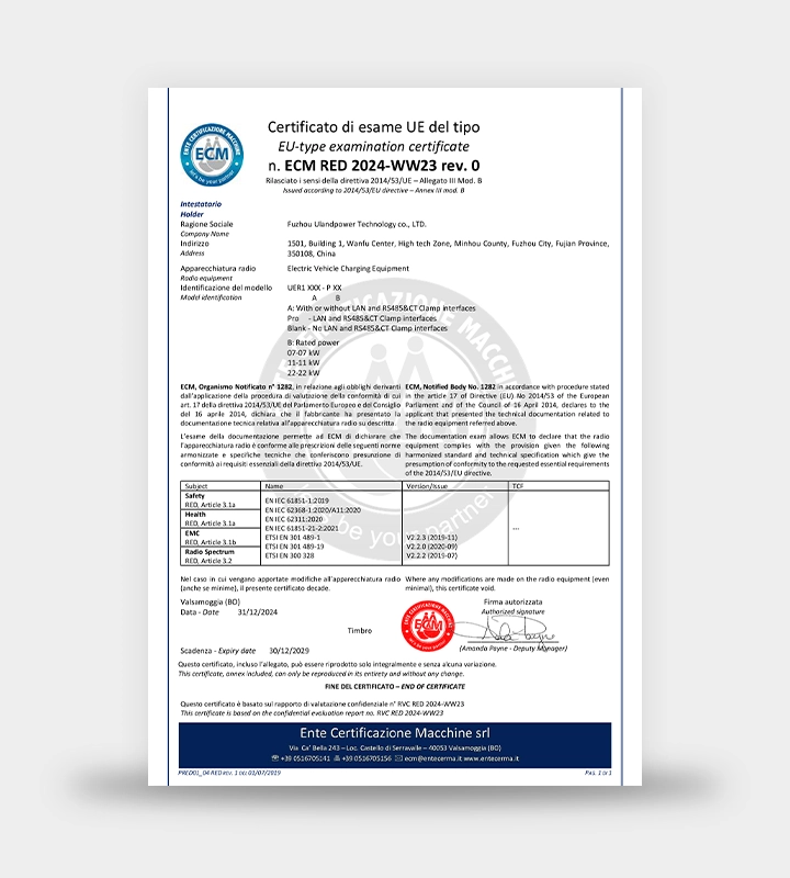 Carregador de veículos elétricos com certificação CE - ULandPower