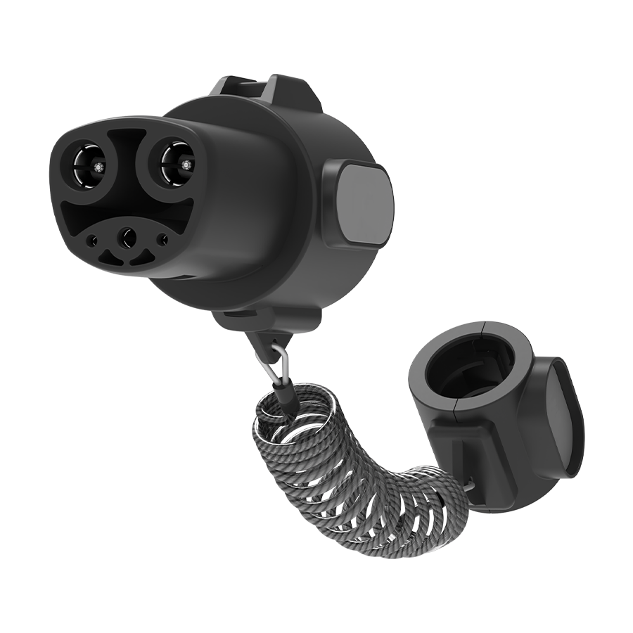 SAE J1772 to NACS adapter with steel wire