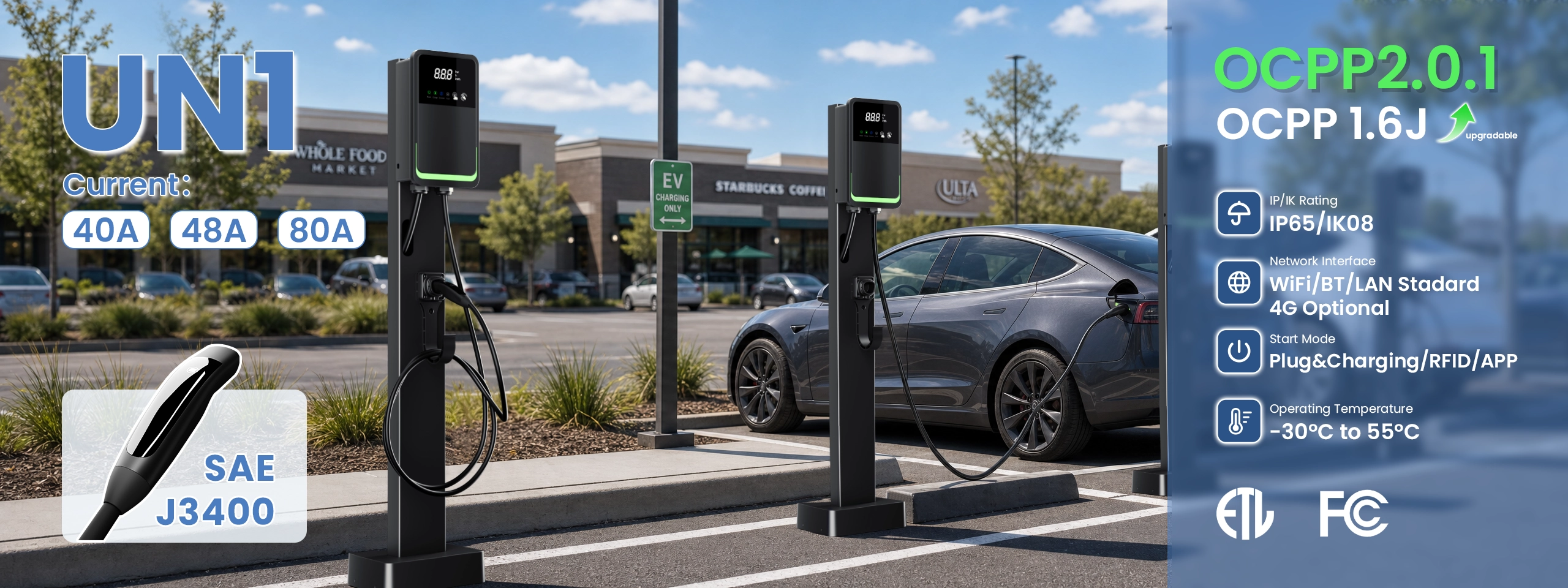 Chargeur de véhicule électrique UN1 - Scénario de produit de type 1