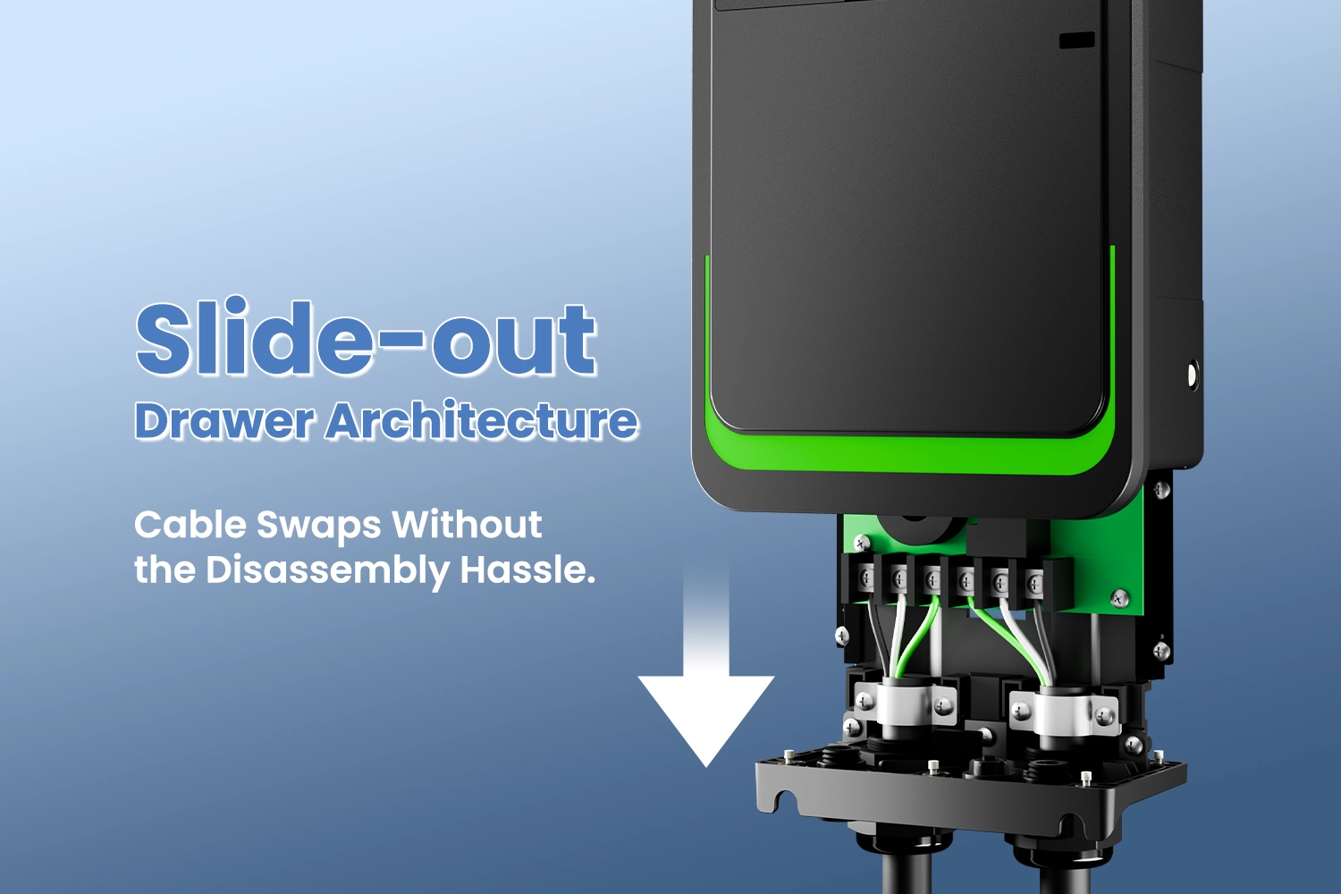 pull-down retractable drawer design