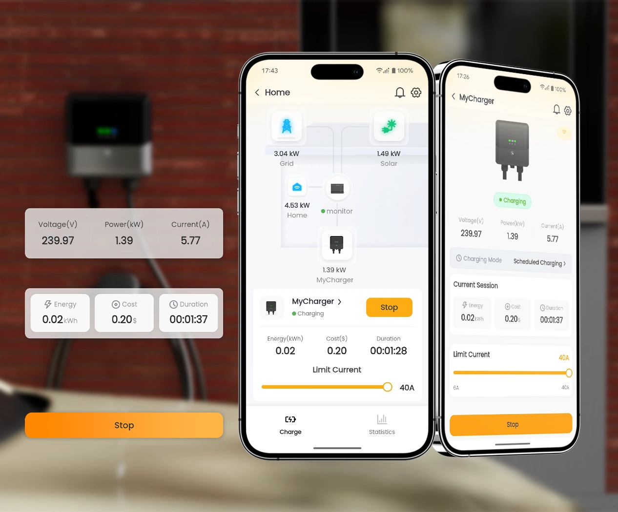 Remote EV charging control with real-time session monitoring and data tracking via U-Flow.