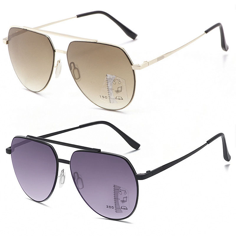 Sun Reader Sun Lens Prescription Metal Sunglasses Women Men Multifocal Reading Glasses
