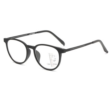 TR90 Full Frame Eyewear Transition Photochromic And Anti-blue Reading Glasses Progressive Lenses Glasses