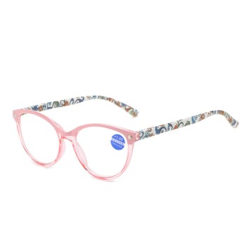 Computer Round Reading Glasses Women Anti Eyestrain Blue Light Blocking Glasses for Reading