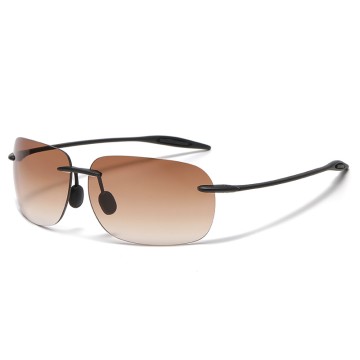 TR90 Rimless Mirror Sunglasses Polarized Men Running Cycling Fishing Golf Driving Shades Sun Glasses