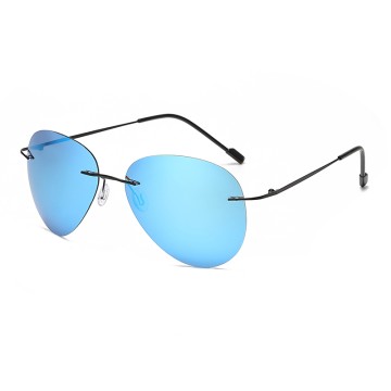 Ultralight Fashion The Sunglasses Rimless Men Driving Sun Glasses UV400 Driving Fishing Polarized Sunglasses Shades