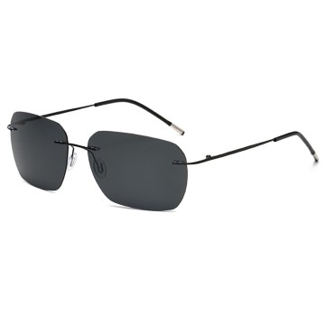 Rimless Photochromic Driving Glasses Day and Night 2 in 1 Polarized Sunglasses Anti-Glare UV Protection for Men Women