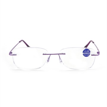 Ladies Rimless Reading Glasses Blue Light Blocking UV Protection Anti Glare Filter Lightweight Eyeglasses