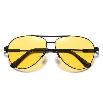 High quality shade polarized sunglasses day and night driving glasses yellow lens men memory photochromic sunglasses