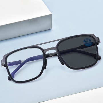 Hot Selling Women Men Unisex TR90 Eyewear Optical Frames Color Changing Blue Light Blocking Oversized Frame TR90 Glasses