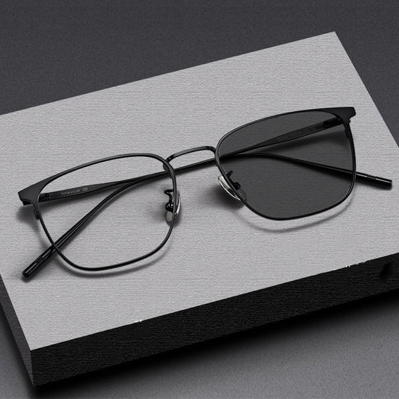 2024 Fashion Spectacles Eyeglasses Change Color Optical Eyewear Photochromic Anti Blue Light Glasses Frame Reading Glasses