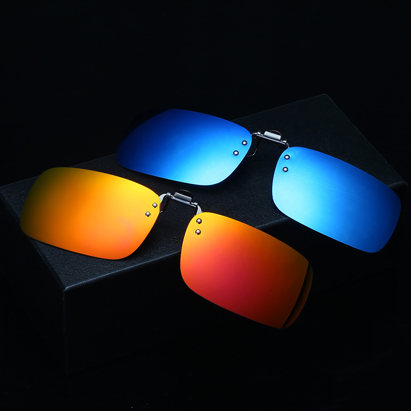 Clip on Flip up Polarized Lens For Prescription Glasses UV Protection Sunglasses for night driving