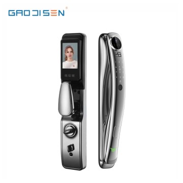 Tuya APP Digital Fingerprint Face Recognition Lock With Camera Electric Digital Biometric Door Smart Lock