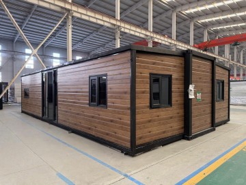 HUASHA 40ft Expandable Container Home — Coffee Brown