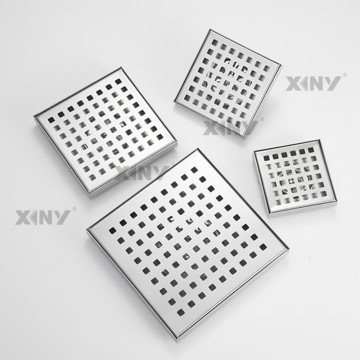 Square Shower Floor Drain Brushed 304 Stainless Steel Material