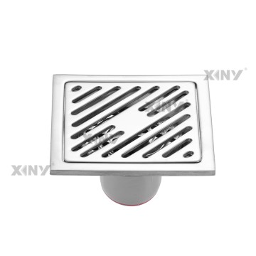 Square 4 Inch Bathroom Stainless steel Shower Floor Drain With Polished Mirror Color