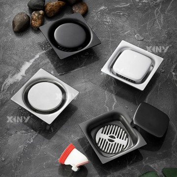 4 Inch Square Commercial Stainless Steel Floor Drains For Kitchen Bathroom Garage
