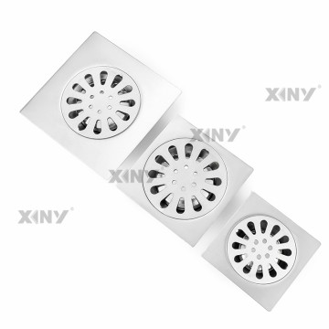 Factory Square Bathroom Shower Floor Drain Stainless Steel with Removable Cover