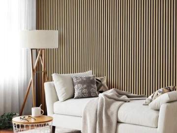 Acoustic Wood Slat Wall Panel-2440×600mm