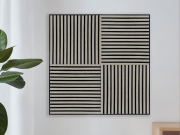 Acoustic Wood Slat Wall Panel-600×600mm