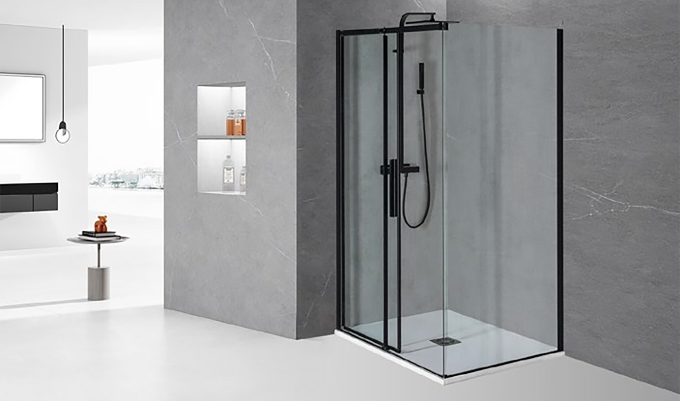 SL03-8mm Sliding Shower Door For Corner in Chrome az9c