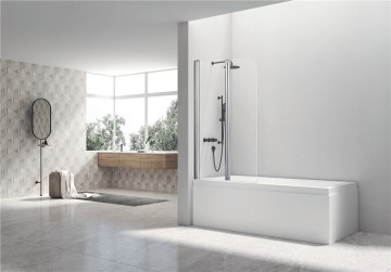 BS02-6mm Bathscreen Shower Door For Alcove in Chrome