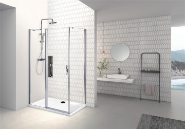 PT03-6mm Pivot Shower Door For Rectangle in Chrome