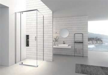 PT05-6mm Pivot Shower Door For Diamond in Chrome