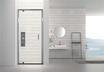 PT06-6mm Pivot Shower Door For Square in Chrome