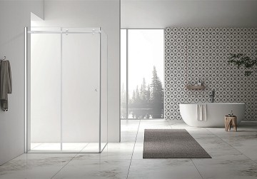 RL01-8mm Rolling Shower Door For Screen in Chrome