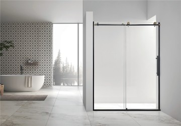 RL02-8mm Sliding Shower Door For Screen in Matt Black