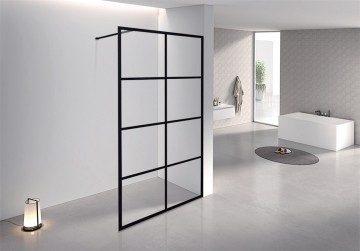 WI03-8mm Walk-in Shower Door For Screen in Elegant Black