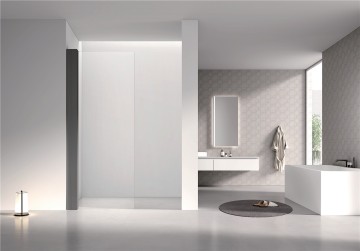 WI04-8mm Walk-in Shower Door For Screen in Gun Grey