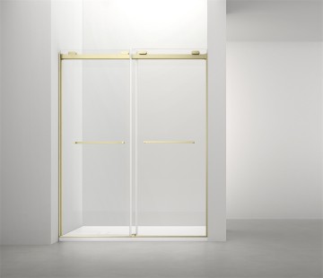 RL08-8mm Rolling Shower Door For Screen in Brushed Champagne Gold