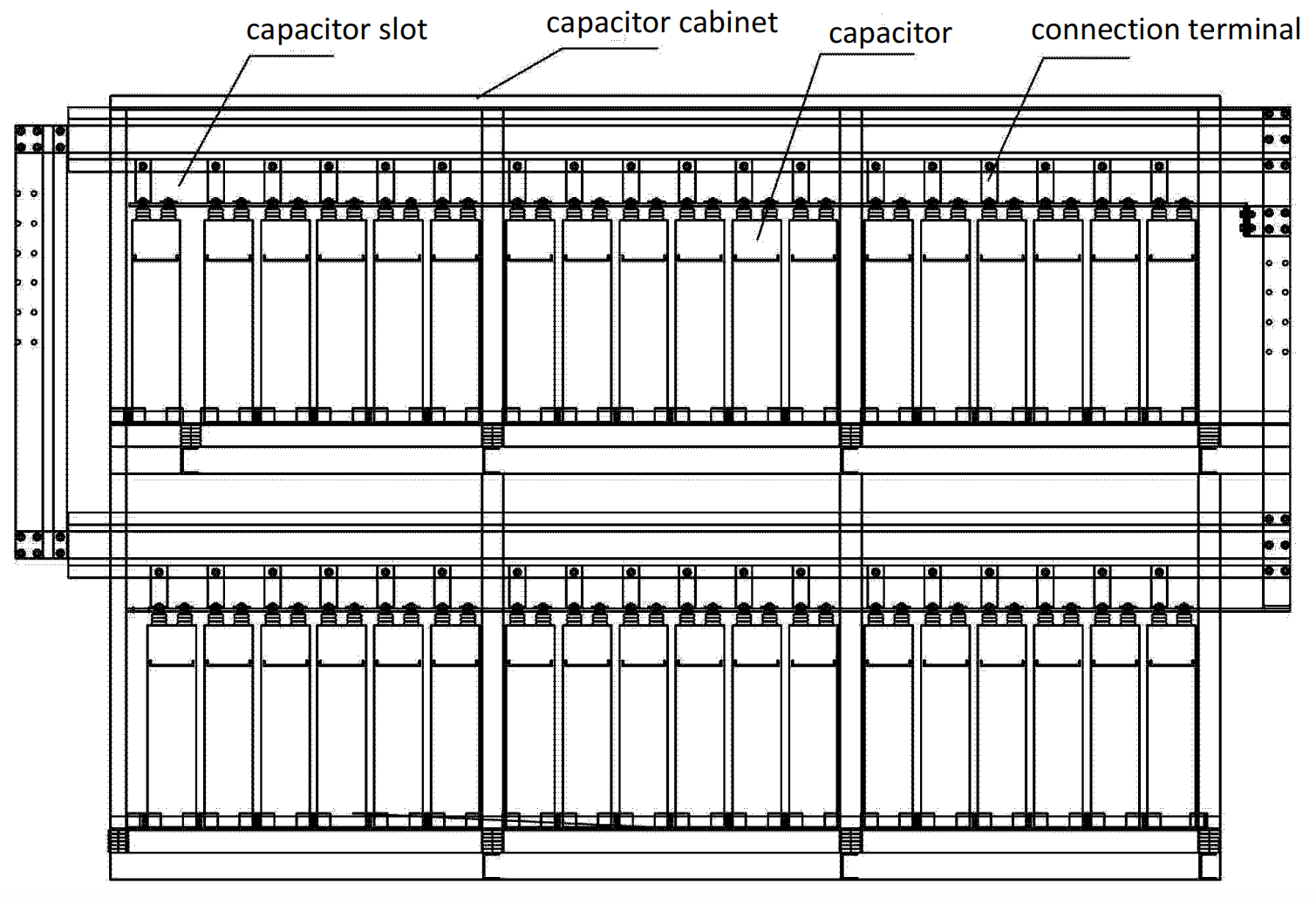 The below fig is dry type capacitor designed for coreless mid-frequency induction  furnacecus