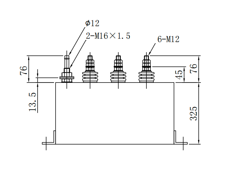 500 Kvar 2500Hz-ə qədər induksiya ilə qızdırılan su ilə soyudulmuş kondansatör