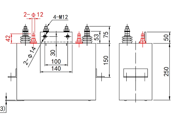 Resonant water cooled capacitor for induction furnace