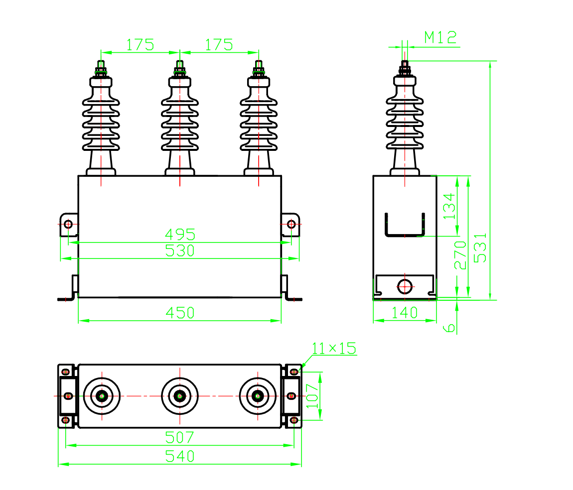 125kvar shunt capacitor bank 60hz
