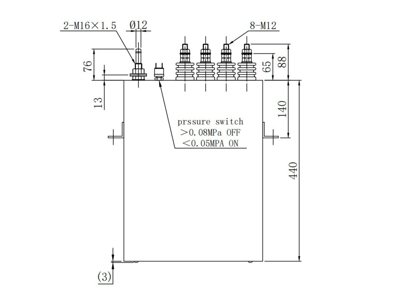 Resonant Capacitor bank for intermediate frequency furnace