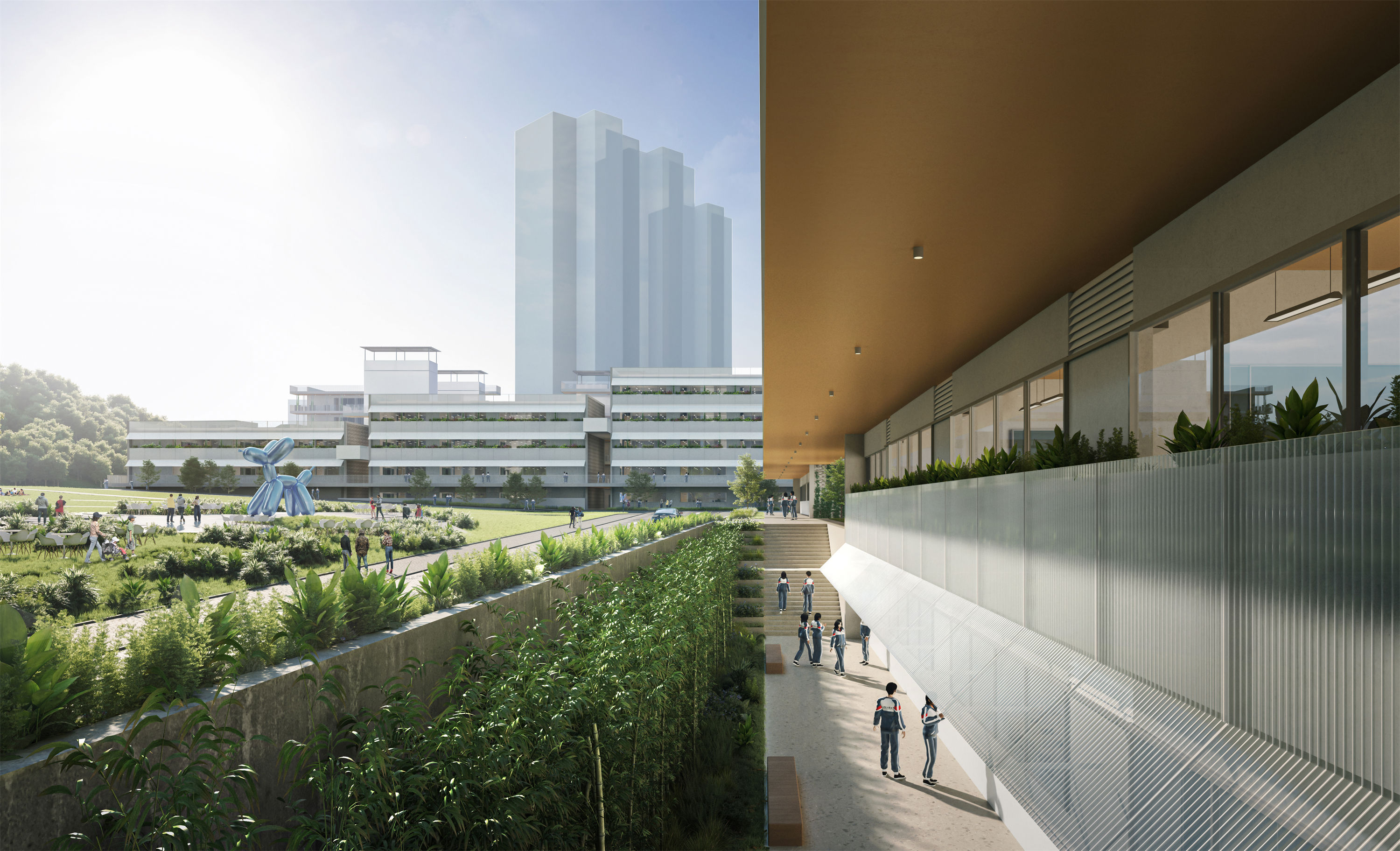 Pinghu Street Feng'an nine-year integrated school-Atelier Alternative Architecture